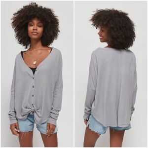 Out From Under Jojo Button Front Thermal Top